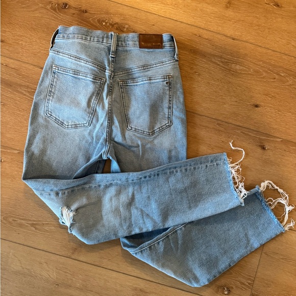 Madewell Light Blue Distressed Ankle Jeans - Picture 3 of 4